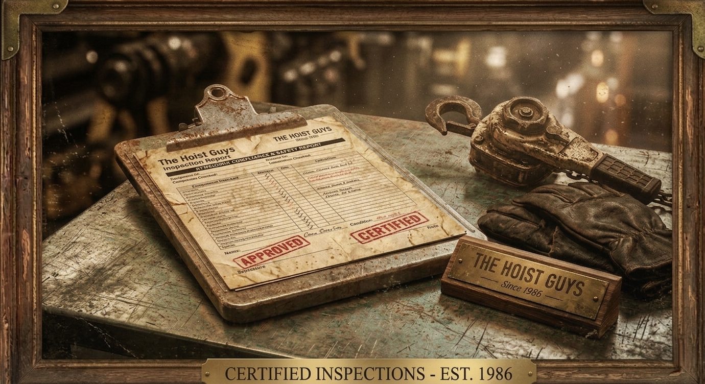 Crane inspection compliance documentation and detailed findings report